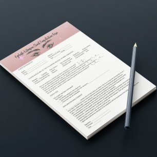Rose Gold Consent Form Notizblock