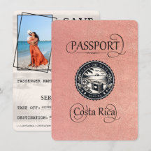 Rose Gold Costa Rica Passport