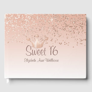 Rose Gold Crown Sweet 16 Livre d'or