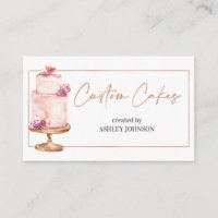 Rose Gold Custom Cakes 9 cm x 5,5 cm