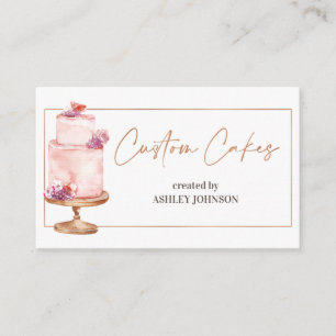Rose Gold Custom Cakes 9 cm x 5,5 cm Visitenkarte