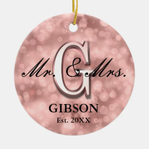 Rose Gold Custom neu Keramik Ornament