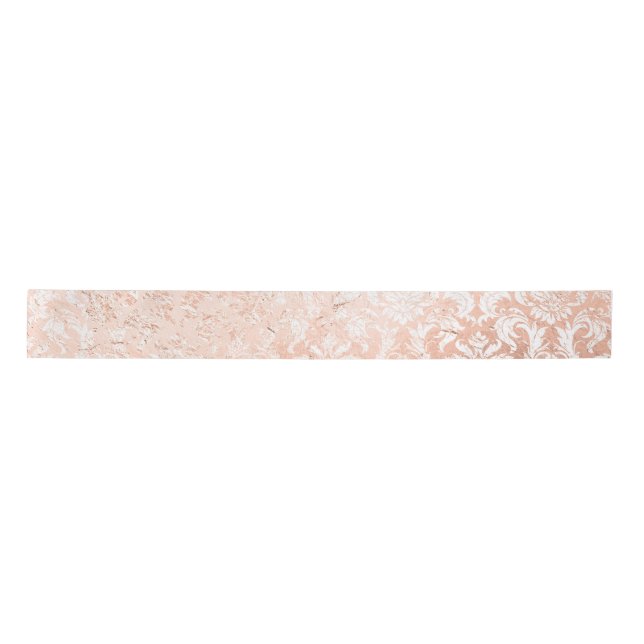 Rose Gold Damask Satinband (Vorderseite)