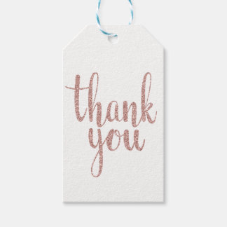 Rose Gold danke für Tags, Glitzer, vertikale Geschenkanhänger