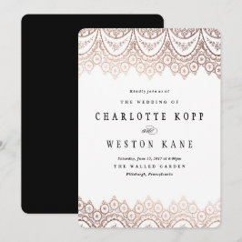 Rose Gold Delikate Hochzeit Einladung