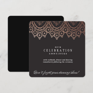 Rose Gold Delikate Wedding Card Einladung