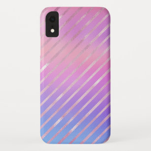 Rose Gold Diagonal Streifen Muster Case-Mate iPhone Hülle