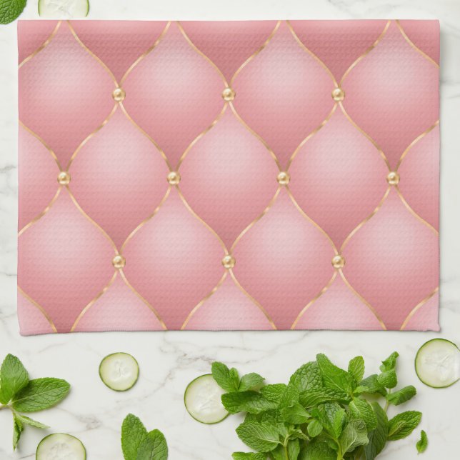 Rose Gold Diamanten Tuflische Küchentücher (Gefaltet)