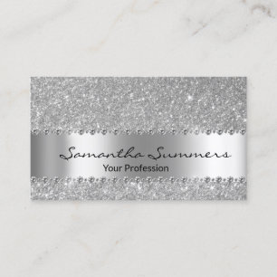 Rose Gold Diamantmetall Elegant FauxGlitter Visitenkarte