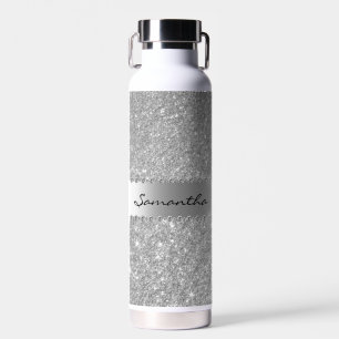 Rose Gold Diamond Glitzer Bling Metallic Monogramm Trinkflasche