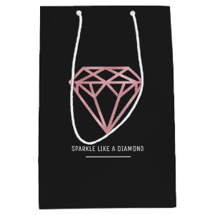 Rose Gold Diamond Mittlere Geschenktüte