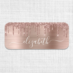 Rose Gold Drilling Glitzer Namensschild