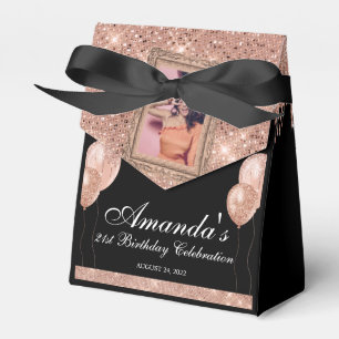 Rose Gold Drip Glamour Foto Geschenkschachtel