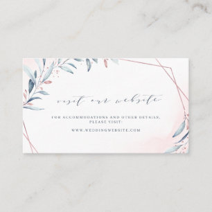 Rose Gold Dusty Blue Greenery Website Beilage Kart Platzkarte