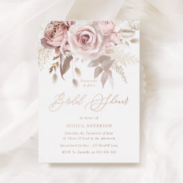 Rose Gold, Dusty Rose & Blush Brautparty Folieneinladung