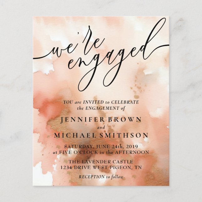 Rose Gold Earthtone Watercolor Flyer (Vorne)