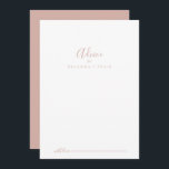 Rose Gold Einfache Minimalistische Hochzeitsberatu Hinweiskarte<br><div class="desc">Diese Rose Gold einfache minimalistische Hochzeitsratenkarte ist ideal für eine moderne Hochzeit. Das schlichte und elegante Design zeichnet sich durch klassische und extravagante Schrift-Typografie in Rose Gold aus. Diese Karten sind ideal für Hochzeiten, Brautparty, Babydusche, Graduiertenfest u.v.m. Personalisieren Sie die Karten mit den Namen der Braut und Bräutigam, den Eltern,...</div>