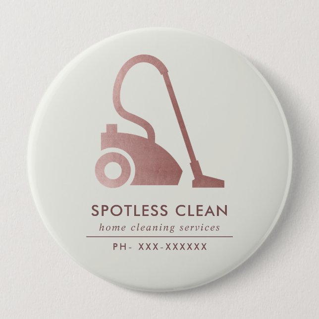 ROSE GOLD EINFACHER VACUUM CLEANER CLEANER SERVICE BUTTON (Vorderseite)