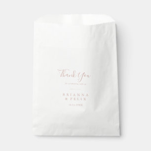 Rose Gold Einfaches Minimalistisches Dankeschön fü Geschenktütchen