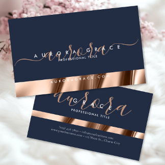 Rose Gold Elegance Visitenkarte