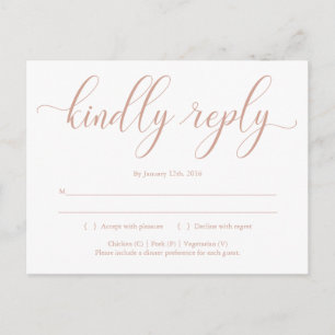 Rose Gold Elegante Kalligrafie UAWG Postkarte