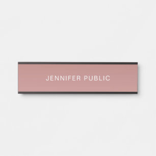 Rose Gold Elegante Moderne Minimalistische Vorlage Türschild