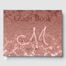 Rose Gold Elegante Wedding Empfang Monogram