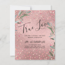 Rose Gold Eukalyptus Blätter Foil Look WEDING