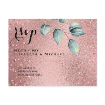 Rose Gold Eukalyptus Blätter Foil Look WEDING