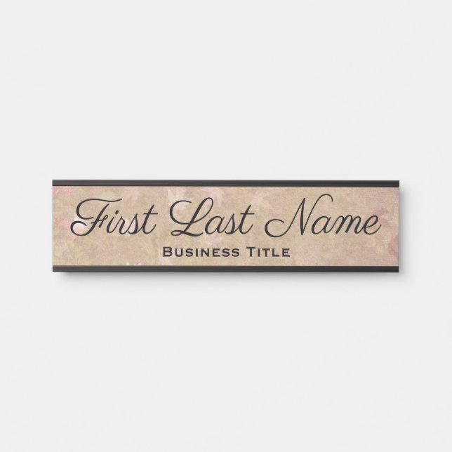 Rose Gold Extravagante Bürotür Signieren Elegant E Türschild (Vorderseite )