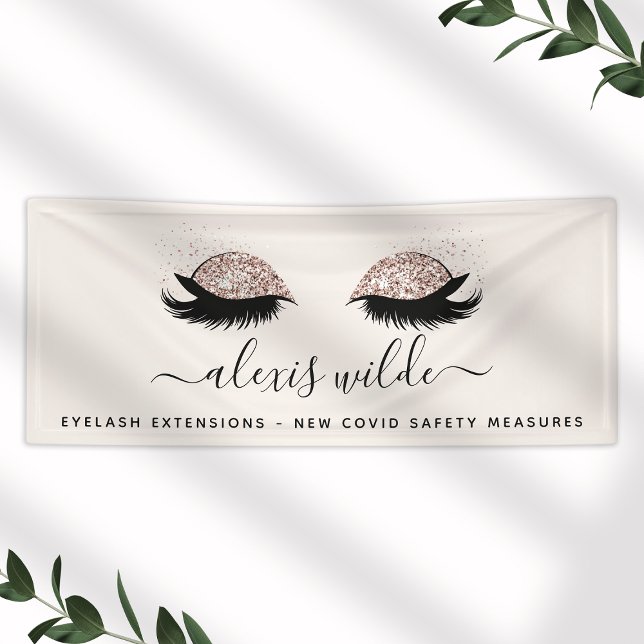 Rose Gold Eyelashes Business Banner (Von Creator hochgeladen)