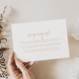 Rose Gold Fancy Schrift Hochzeitsrezept Anfrage   Begleitkarte
