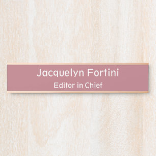Rose Gold Farbe Schlicht Elegant Modernes Minimali Türschild