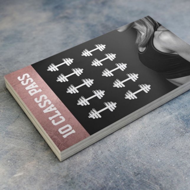 Rose Gold Fitness Trainer 10 Classe Pass Fidélité (Créateur téléchargé)