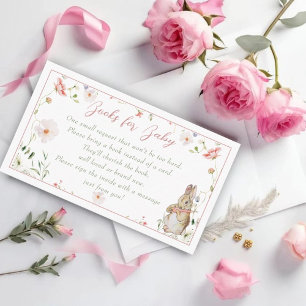 Rose Gold Floral Baby Babydusche Begleitkarte