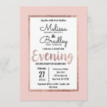 Rose Gold Floral Blush Pink Pinsel Script Abend