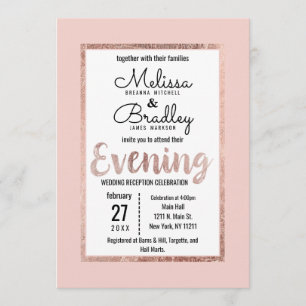 Rose Gold Floral Blush Rosa Pinsel Pinselstrich Ab Einladung