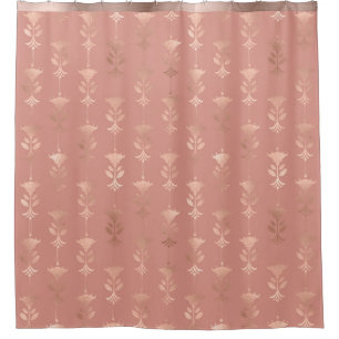 Rose Gold Floral Duschvorhang