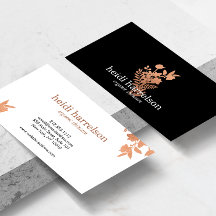 Rose Gold Floral Logo auf Schwarz