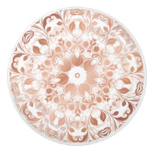 Rose Gold Floral Mandala