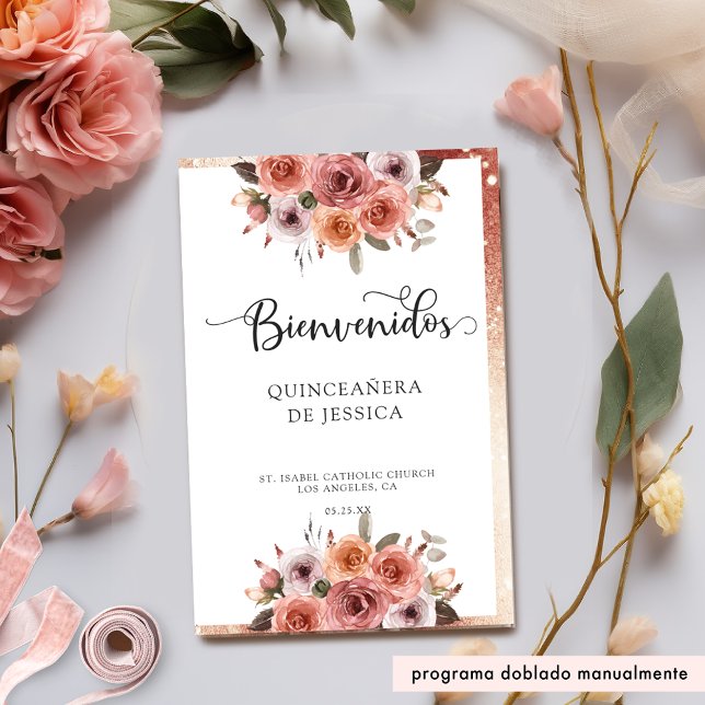 Rose Gold Floral Quinceanera (Von Creator hochgeladen)
