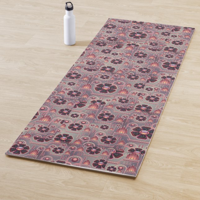 Rose Gold Floral Yogamatte (Beispiel)