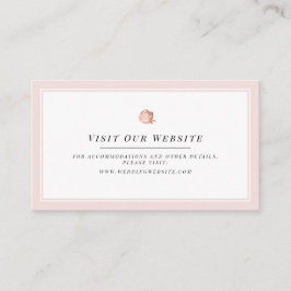 Rose gold florale minimalistische Website Beilage  Platzkarte