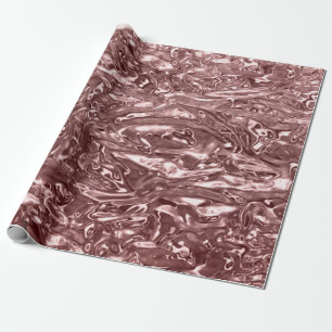 Rose Gold Flüssig-Chrom-Metallic Chic Glam Party Geschenkpapier