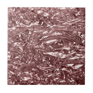 Rose Gold Flüssig Chrom Metallisch Chic Glam Fliese