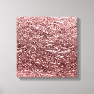 Rose Gold Flüssig-Chrom Metallischer Chic Glam Leinwanddruck