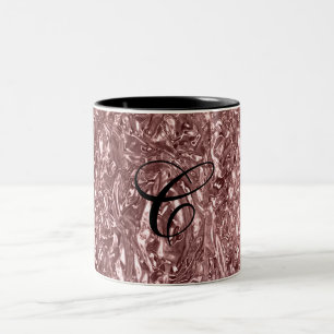 Rose Gold Flüssig-Chrom Metallischer Chic Glam Zweifarbige Tasse