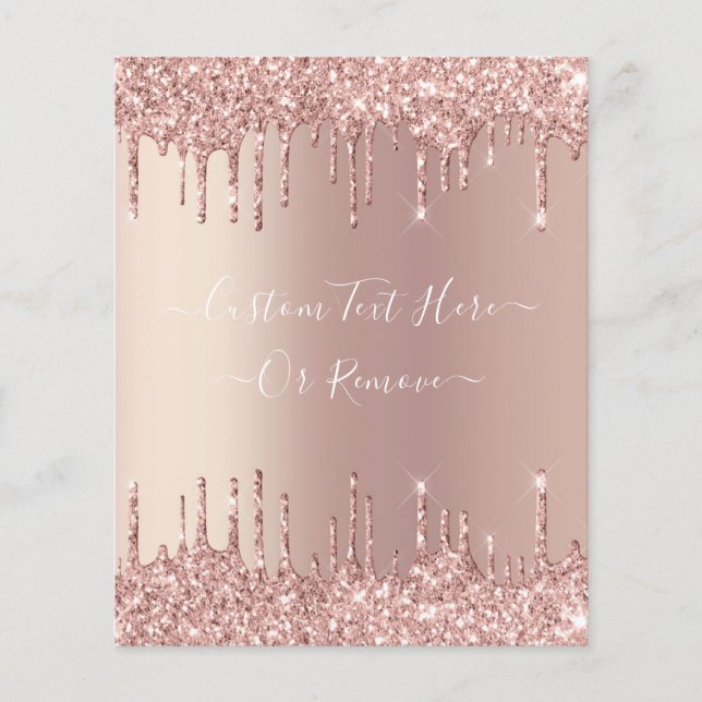 Rose Gold Flyer Blush Glitzer Tropfen - Benutzerde (Vorne)