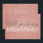 Rose Gold Foil 21. Geburtstag Einladung<br><div class="desc">Rosa Rose Gold Imitate Glitzer und Sparkle Elegant Werden Sie meine Bridesmaid? Einladung.</div>