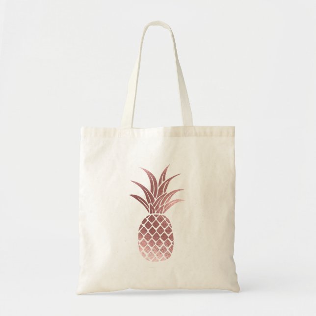 Rose Gold Foil Ananas Tasche (Vorne)